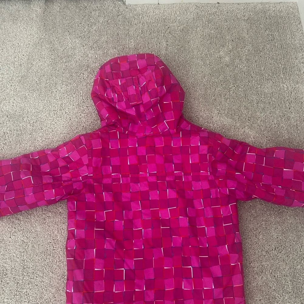 Columbia Kids Checkered Pink Puffer Jacket - Picture 5 of 8